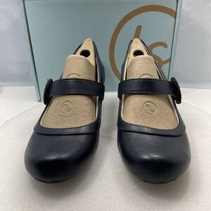 LifeStride Rozz Mary Jane Pump, Navy, Women Size 8W Item#875